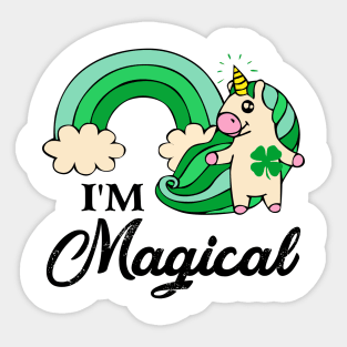 I_m Magical Rainbow Unicorn St Patricks Day Sticker